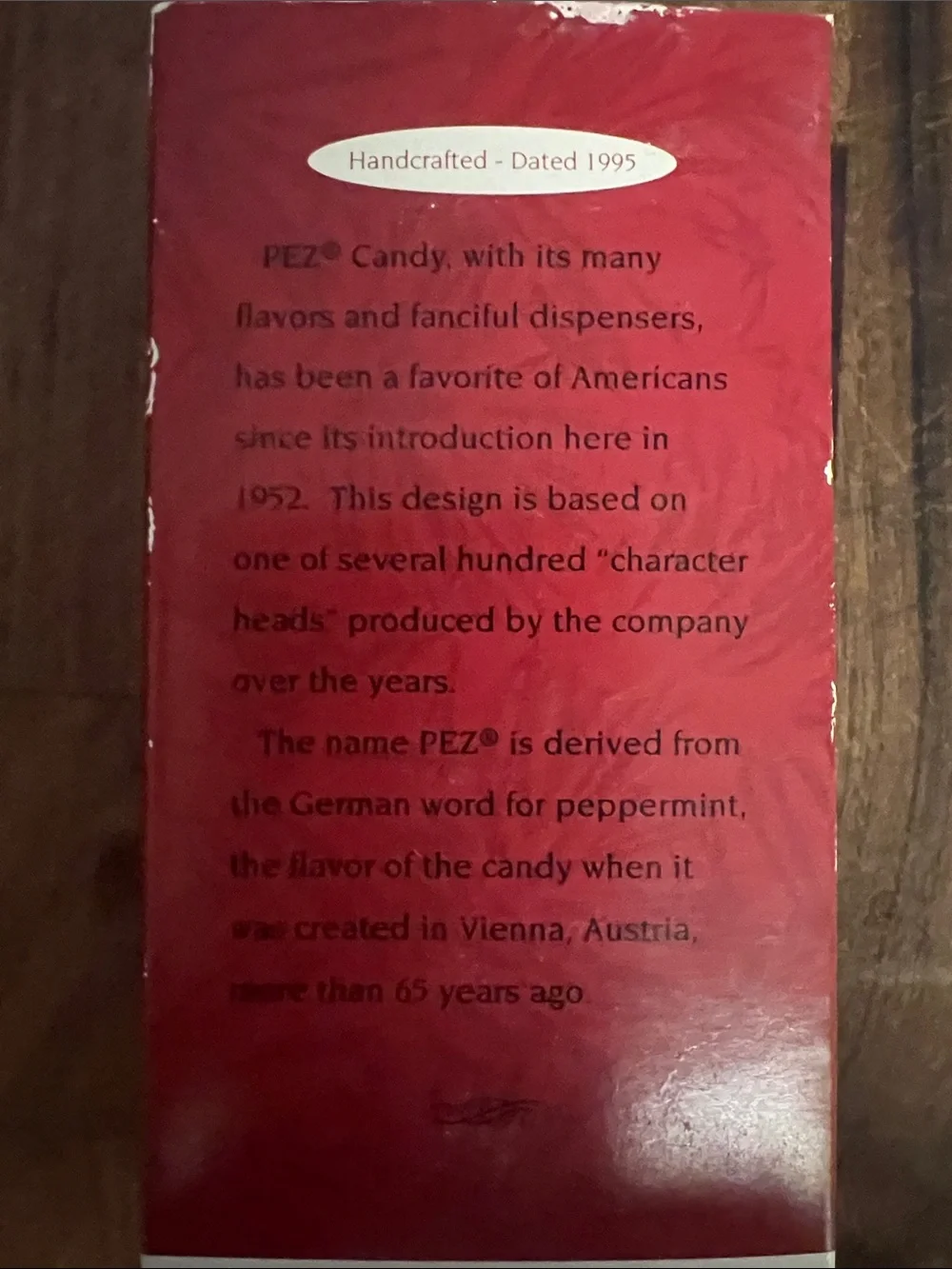 KEEPSAKE the Label Red Santa PEZ-Style Ornament 1995